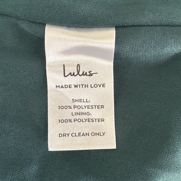 NWT Lulus Thoughts of Hue Emerald Green Surplice Maxi Dress Size L - Picture 6 of 12